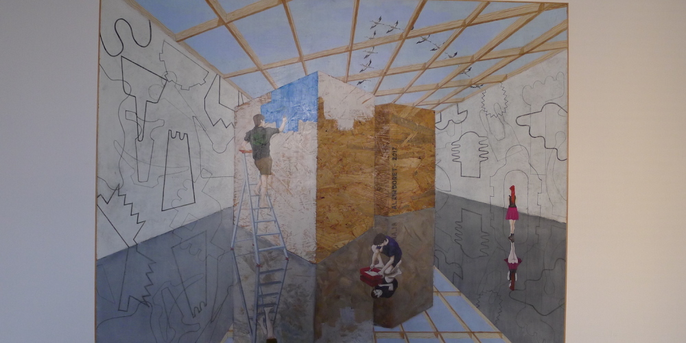 Dessus:Dessous - 2017 Huile sur OSB 126 x 94 cm