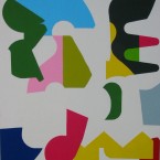 Phasme N°3, 2003. Acrylique sur papier marouflé sur bois, 153x130x5 cm