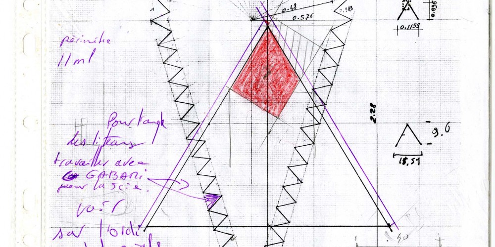 Plan F3D N°38Plan F3D N°1 encre sur papier 21X29,7cm 2000