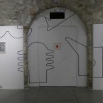 Dessin Mural N°4 (6)-27.98 x 3.96 m, pierre noire sur mur, FRAC Limousin, 2016