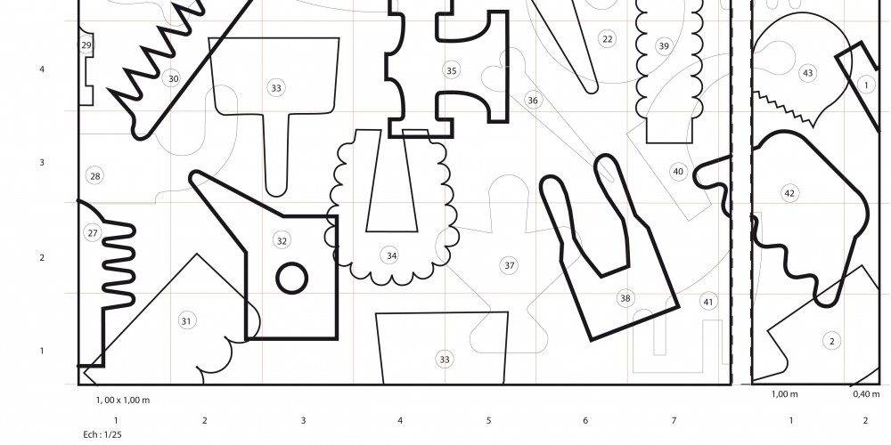 plan du dessin mural 4, 5,p