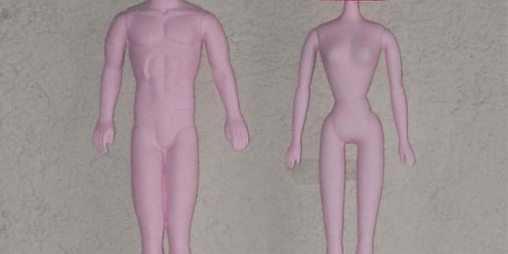 Portes tête A et E résine, bois peinture 2003