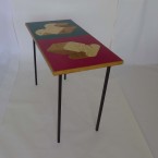 Table tableau Batz 4R 100x50xh74cm, huile sur bois 2014