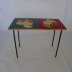 Table tableau Batz 4R 100x50xh74cm, huile sur bois 2014a