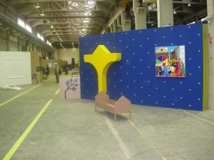 L'invention et la preuve de la vraie F3D, 2005, installation, Salon de Montrouge, 2,50x3,00m