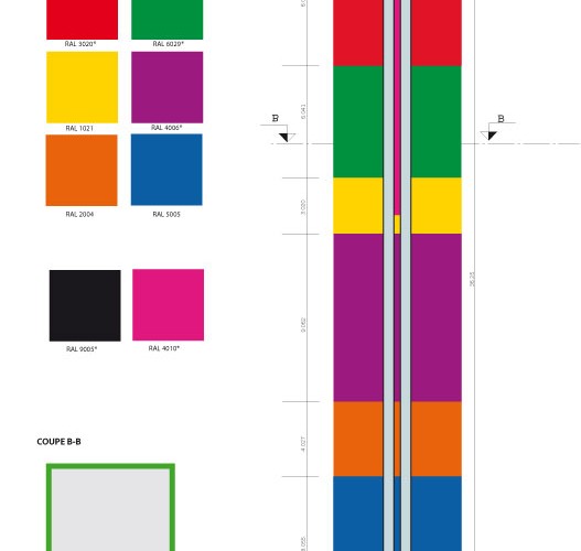 Plan de la tour façade NORD