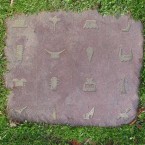 vue-de-dessus, plaque de granit gravée, 94 x 80 x 5cm, 2003