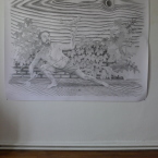 Le pêcheur - 2021 Crayon sur papier 1,92 x 1,50 m